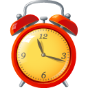 clock retro yellow 128