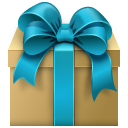gift cardboard blue 128